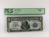 FR. 271 1899 $5 Silver Certificate, Choice About New 58 P.C.G.S