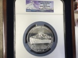 2010 5oz Silver 25c Mouth Hood MS69 Early Release in case