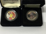 2- 2001 N.C. State Quarters with Dale & Dale Earnhardt Jr