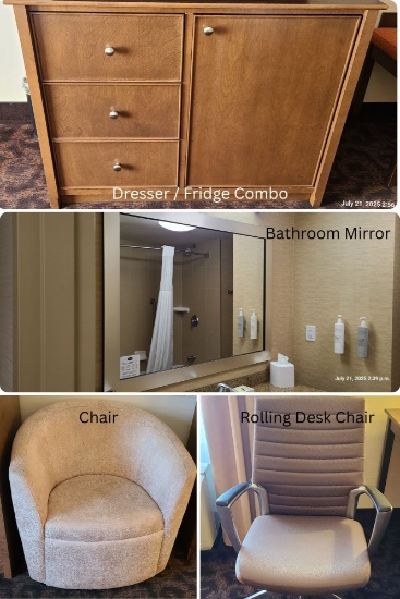 Bulk Lot of 24 Rooms - Hampton Inn Hotel Furniture