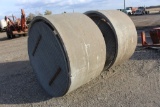 (2) 4' concrete culverts, w/mesh covers.