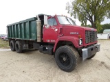 1988 White GMC Brigadier dump truck, vin 4GDT9C4W7JV702169, miles on odo 46