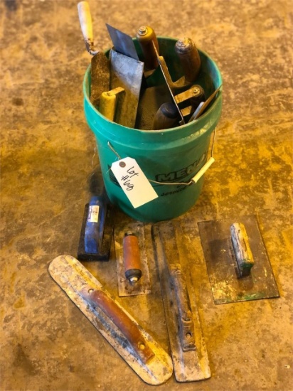 Variety of concrete hand tools