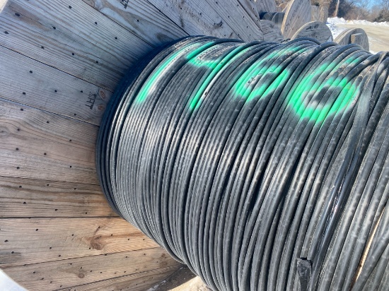 Spool of fiber optic cable