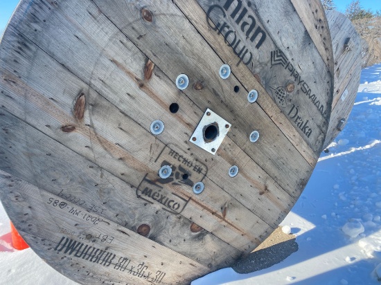 Spool of fiber optic cable