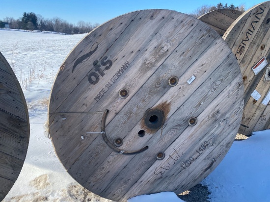 Spool of fiber optic cable