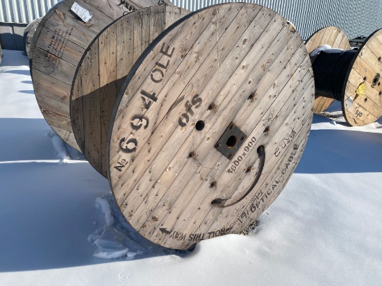 Spool of fiber optic cable