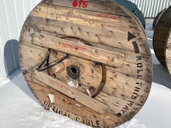 Spool of fiber optic cable