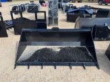 Kit Containers 66in Skid Steer Bucket with Teeth