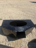 Kit Containers Mini Universal Attach Skid Steer Concrete Placement Bucket