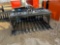 Kit Containers Mini Universal Attach Skid Steer 48in Single Cylinder Grapple Bucket