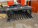 Kit Containers Mini Universal Attach Skid Steer 48in Single Cylinder Grapple Bucket
