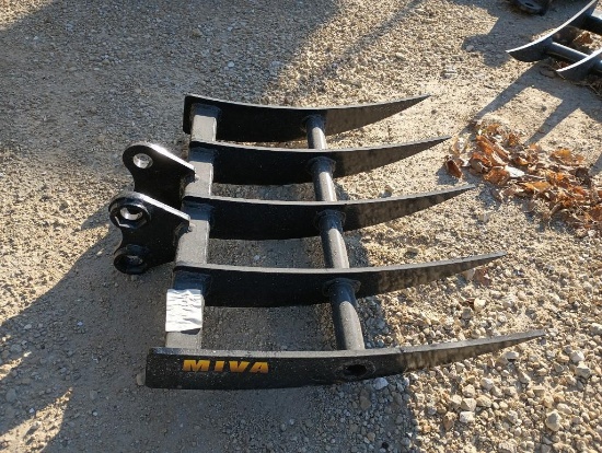 MIVA Rake Attachment for Mini Excavator