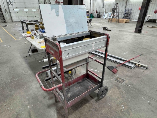 x2 Rollable Carts & Table w/ Misc
