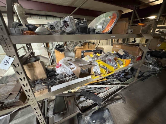 Shelf & Boxes Of Misc Truck Parts