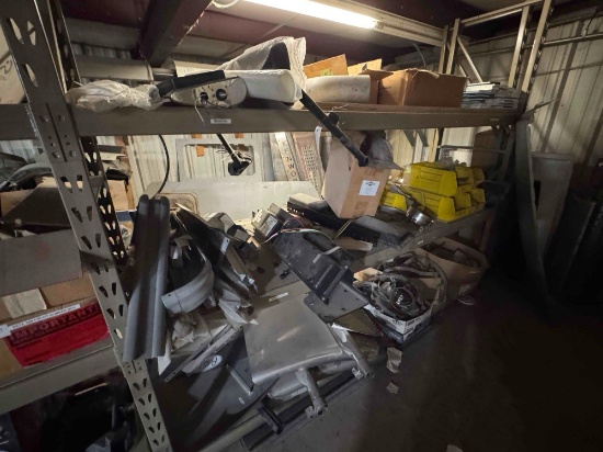 Shelf & Boxes Of Misc Truck Parts