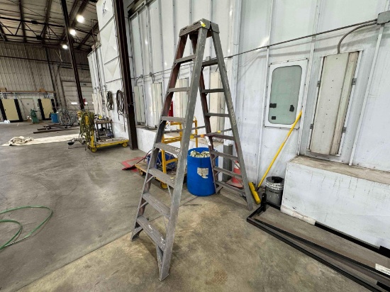 Step Ladder & Trash Bin