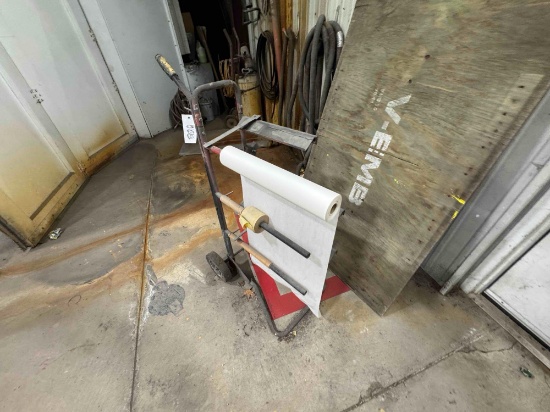 Paper Cart, Vacuum Hoses, Tub, Two Wheeled Cart, Wires, Etc