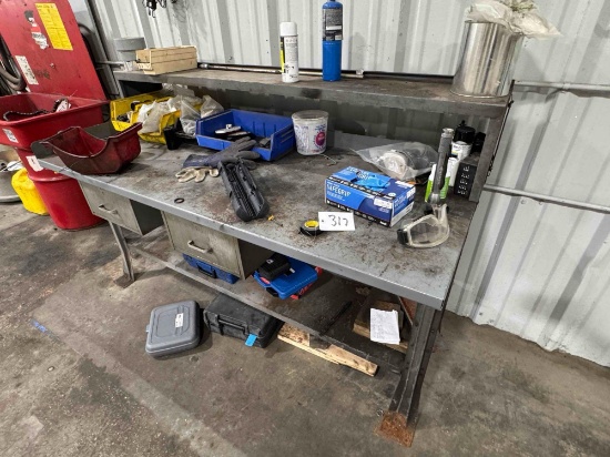 Work Bench w/ Misc Items