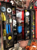 Assorted Wiring Tools, Supplies, & Tool Box
