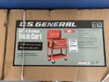 NEW 4 Drawer Rolling Tool Cart (Red)