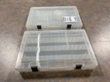 (2) Plastic Storage Boxes