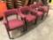 (4) Burgundy Office Chairs