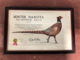 Framed South Dakota Ringneck Club