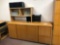 Wooden Cabinet and Misc. Office Racks