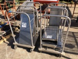 (2) Rolling Stainless Steel Carts