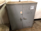 Metal Cabinet and Contents