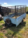 Pickup Bed Trailer with Cattle Rack Sideboards