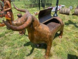 Decorative Metal Bull Grill