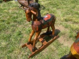 30 inch Teak Wood Rocking Horse