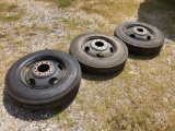 (3) 19.5 Wheels and Tires