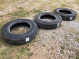 (3) Unused 8R19.5 Tires