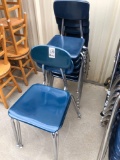 (8) Stackable Cafeteria Chairs