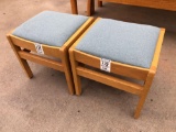 (2) Wooden Stools