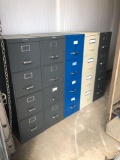 (5) Metal Filing Cabinets