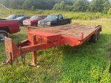 Double Axle Flatbed Equipment Trailer