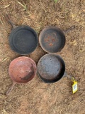 (4) Cast Iron Pans