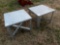 (2) Metal Tables