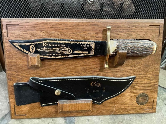 Case 80th Anniversary Plaque and Knife