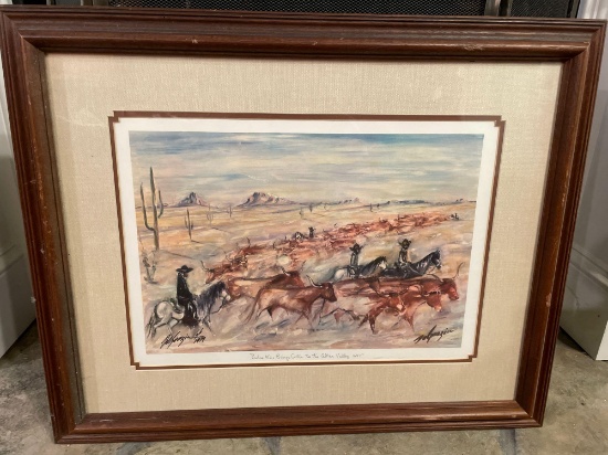 Cattle Drive Painting