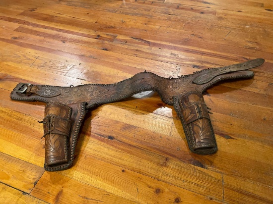 Antique Leather Gun Belt