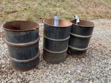 (3) Misc. 50 Gallon Barrels