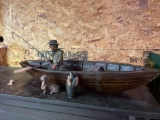Antique Canoe Fisherman
