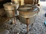 (2) Metal Boiled Peanut Cooking Pot with Legs