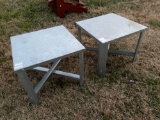 (2) Metal Tables