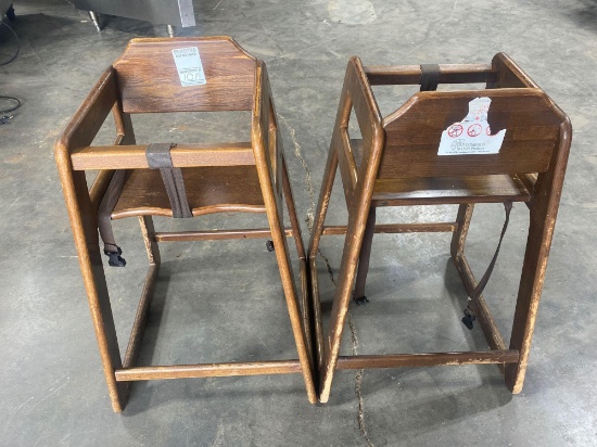 (2) Wood High Chairs